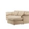 Amalfi chaise longue bank 6 sierkussens links zandkleur.