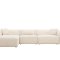 Positano chaise longue bank 3 sierkussens links beige.