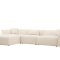 Positano chaise longue bank 3 sierkussens links beige.