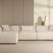 Positano chaise longue bank 3 sierkussens links beige.