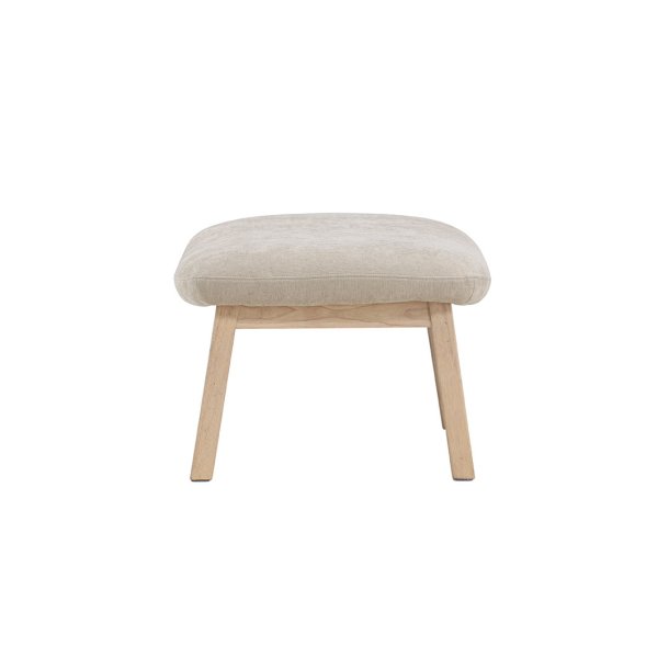 Rile pouf beige, whitewash.