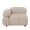 Mika sofa modułowa zakończenie lewe beżowe chrom.
