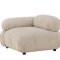 Mika sofa modułowa zakończenie lewe beżowe chrom.