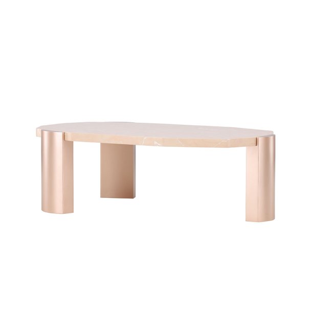 Kres table basse doré, rose.