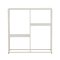Staal reol 3 hylder beige.