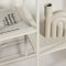 Staal reol 3 hylder beige.