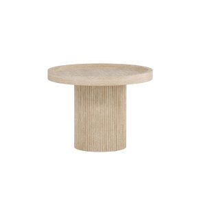Krille Beistelltisch wei� Nachttisch �60 cm beige.