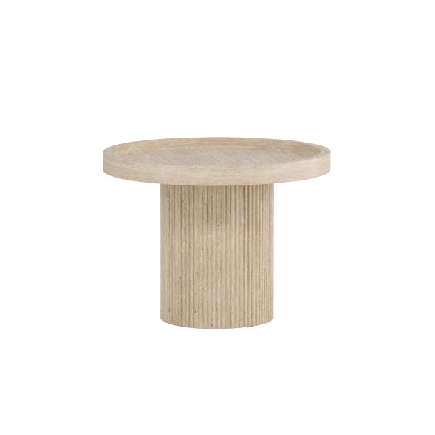 Krille Beistelltisch wei� Nachttisch �60 cm beige.
