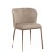Edina spisestuestoler velour beige, natur.