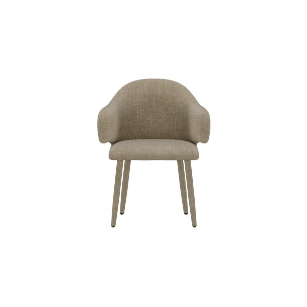 Evelin matstol armst�d sammet beige.