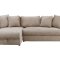 Bellman Schlafsofa 3-Sitzer-Chaiselongue Samt mit Stauraum beige.