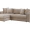 Bellman Schlafsofa 3-Sitzer-Chaiselongue Samt mit Stauraum beige.