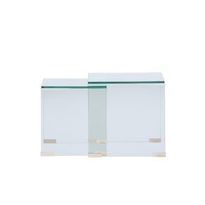 Telemark Satztische, 2 St�ck, Glas klar.