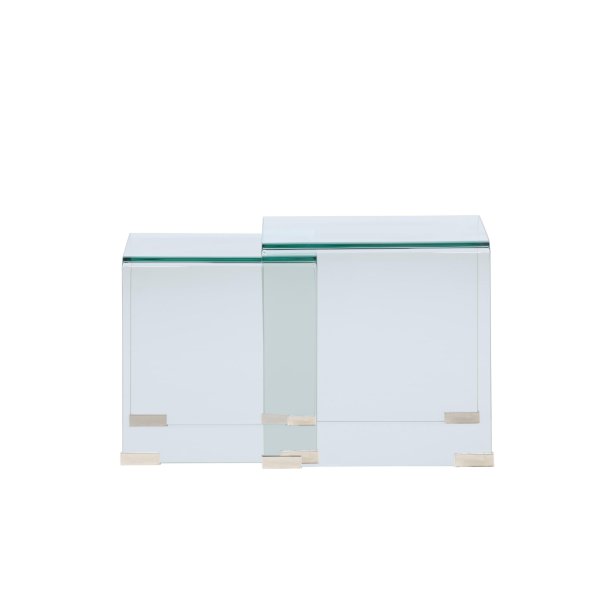 Telemark Satztische, 2 St�ck, Glas klar.