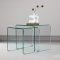 Telemark Satztische, 2 St�ck, Glas klar.