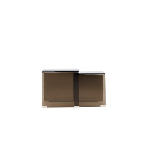 Telemark Satztische, 2 St�ck, Glas braun.