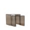 Telemark Satztische, 2 St�ck, Glas braun.