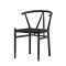 Alfons krzesło stołowe podłokietnik czarny.