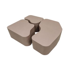 Nordland Couchtisch Set mit 3 braun.