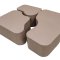 Nordland Couchtisch Set mit 3 braun.