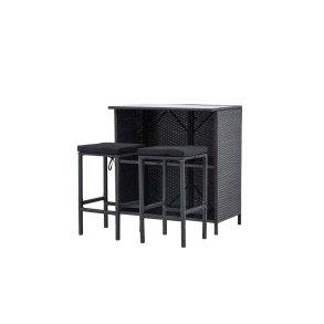 Knock Lounge-Set 3 Teile schwarz.