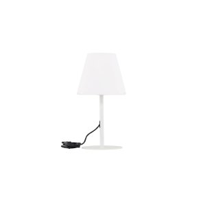 Moris lampka stołowa na zewnątrz biała.
