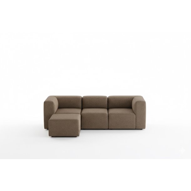 Cubic M sjeselongsofa hyre eller venstrevent brun.
