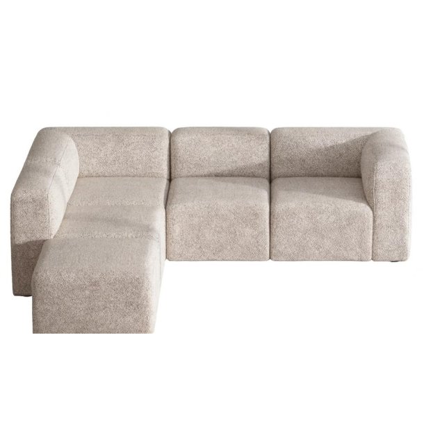 Cubic XL sjeselongsofa hyre eller venstrevent beige.