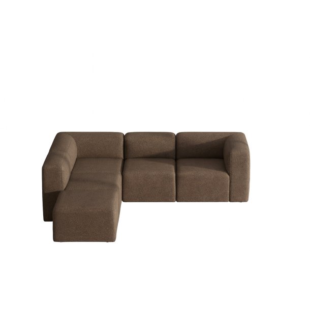 Cubic XL sjeselongsofa hyre eller venstrevent brun.