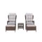 Washington Loungeset 2 Sessel, 2 Hocker, 1 Couchtisch natur.