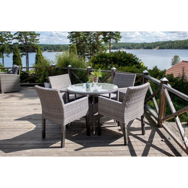 Volta Gartentisch Ø90 cm grau.