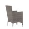 Malin Gartenstuhl mit Armlehnen inkl. Kissen, stapelbar grau.
