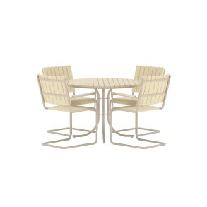 Holmsund set de jardin table 100x100cm 4 chaises beige.