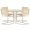 Holmsund set de jardin table 100x100cm 4 chaises beige.