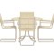 Holmsund set de jardin table 100x100cm 4 chaises beige.