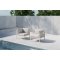 Copacabana Gartensofa Eckteil beige.