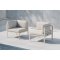 Copacabana Gartensofa Eckteil beige.