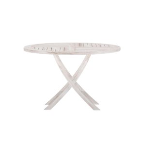 Kenya Gartentisch �120cm whitewash.