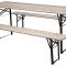 Guniess picnicbord inkl. b�nk sort,natur.