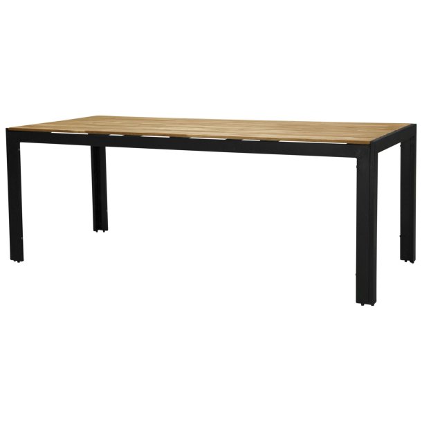 Bois Esstisch natur, schwarz.