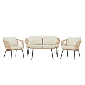 Ortigia Loungeset 1 Sofa, 2 Stühle, 1 Couchtisch natur.