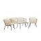Ortigia loungeset 1 soffa, 2 stolar, 1 soffbord natur.