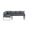 Zingaro loungest 1 hjrnesofa, 1 spisebord sort.