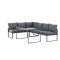 Zingaro loungest 1 hjrnesofa, 1 spisebord sort.