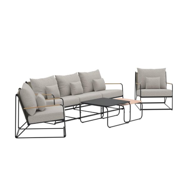 Palazzo Sofaset schwarz.