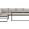 Ios Garten Lounge Ecksofa 3+2-Sitzer und Couchtisch Natur.