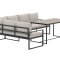Ios Garten Lounge Ecksofa 3+2-Sitzer und Couchtisch Natur.