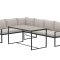 Ios Garten Lounge Ecksofa 3+2-Sitzer und Couchtisch Natur.