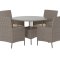 Lefkas set de jardin table 110x110cm 6 chaises brun.