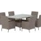 Lefkas set de jardin table 90x150cm 6 chaises brun.